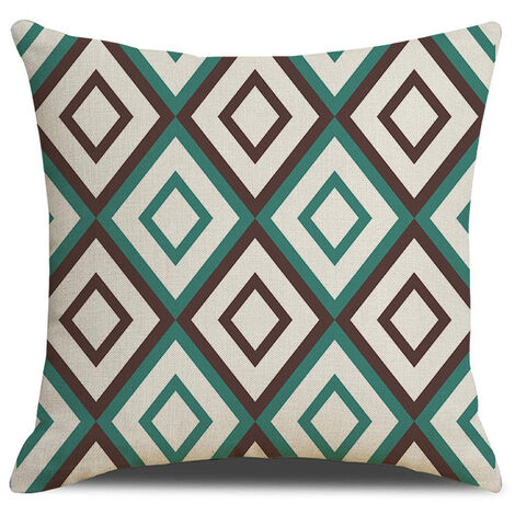 MINKUROW 2 Fodere per Cuscini 45 x 45 cm, Federa Decorativa Quadrata Federa per Cuscino Divano Colorato Stampato Motivo Geometrico Colorato Mingon Cotone Lino Decorazione Domestica per Camera da Letto