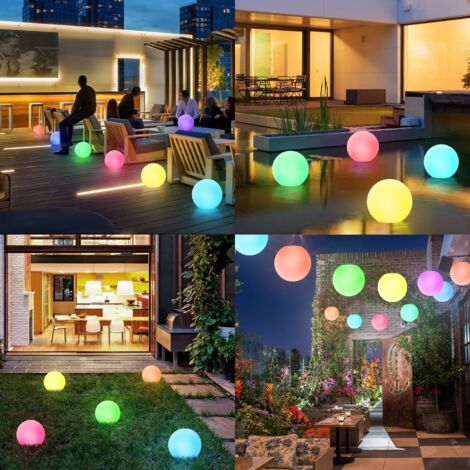 Minkurow Pz Luci Da Esterno Per Piscina Con Telecomando Rgb Luci A Sfera Che Cambiano