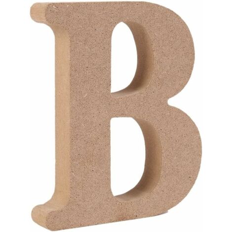 MINKUROW Lettere decorative in legno (B) Colore originale 26 Alfabeto opzionale per decorazioni per bambini Nome Matrimonio Compleanno Festa Decorazione casa e camera da letto (1/5)