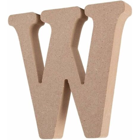 MINKUROW Lettere Decorative in Legno (W) Colore Originale 26 Alfabeto Opzionale per Deco Nome Bambini Matrimonio Compleanno Festa Decorazione Casa e Camera da Letto (1/5)