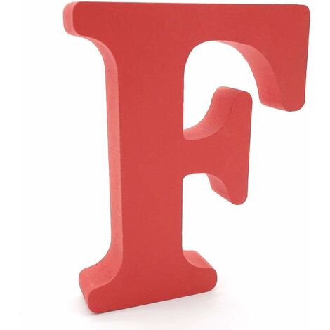 MINKUROW Lettere in Legno (F) Rosse 1 pz 10 cm A-Z Alfabeto Inglese Fai da Te Ornamenti Artigianali per la Decorazione Domestica di Nozze Compleanno Feste Accessori (1/5)