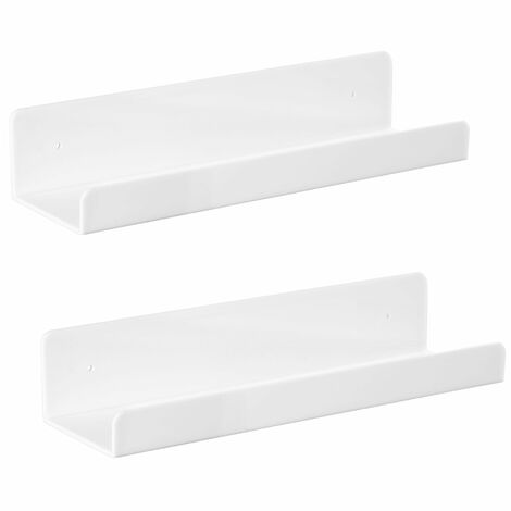 Mensola da muro bianca, set da 4, mensola da parete per la camera dei bambini, mensola per soggiorno, bagno, cucina, camera da letto, mensola da parete bianca. (1/5)