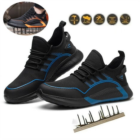 Scarpe antinfortunistiche per uomo e donna, scarpe da lavoro leggere con  puntale in acciaio, scarpe protettive, antiscivolo estive EU 39