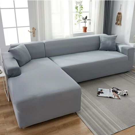 Copridivano angolare estensibile, copridivano elastico a forma di L, copridivano lavabile universale, coperta da divano, 145-185 cm. (1/5)