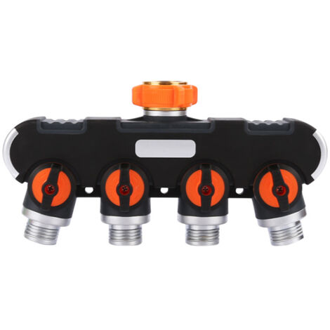 Adattatore per rubinetto a 4 vie per tubo da giardino, divisore per tubo a 4 vie, connettore per tubo a 4 vie per irrigazione da giardinaggio (1/5)