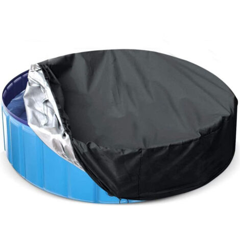 Copertura protettiva per piscina, copertura per piscina rotonda da 300 cm, copertura invernale per piscina fuori terra, copertura per piscina pieghevole e impermeabile, impermeabile e antipolvere(Nero