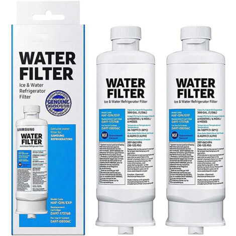2x filtri dell'acqua HAFQIN, HAF-QIN/EXP, DA97-17376B, DA97-08006C Filtro dell'acqua per frigorifero con porta francese (1/3)