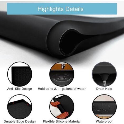 Tappetino Antigoccia Per SodaStream Crystal - In Silicone, Asciuga Rapidamente E Protegge Il Tavolo - Foto 2