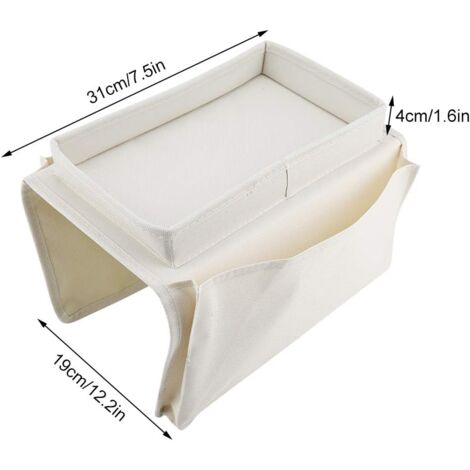 ZORMY Cuscino Portabicchieri Per Divano E Letto Grigio | Organizer Con Tasche Per Telecomando, Bevande E Snack Per Auto, Camper, Barca
