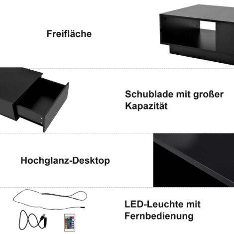 Tavolino Da Salotto,Tavolino Da Caffè,Tavolino Da Soggiorno Con Luci Led Grigio Cemento 50x50x40 Cm Cfw66622 91693867