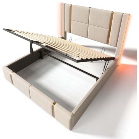 Letto COSTWAY con LED, stazione di ricarica e 4 cassetti