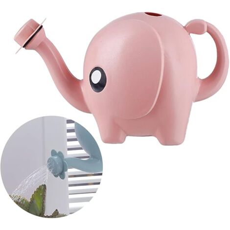 MINKUROW 1 Pz Annaffiatoio Elefante Annaffiatoio Per Piante 1.5l Annaffiatoio Per Bambini Vaso Per Piante Da Giardino, Fiori, Piante Grasse-Rosa