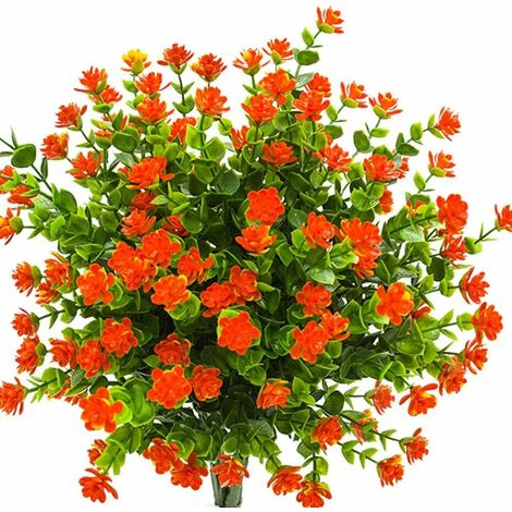 MINKUROW Fiori Finti Artificiali, Confezione Da 4 Pezzi Di Eucalipto Artificiale Per Esterni Resistenti Ai Raggi Uv Arbusti Vegetali Piante Per Interni Esterni Fioriera Da Appendere Casa Giardino Deco (1/4)