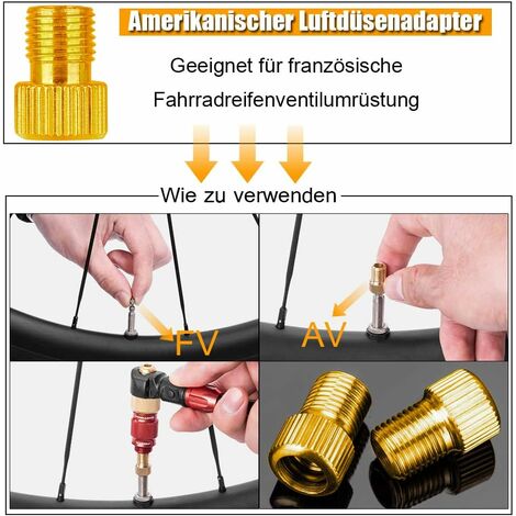 MINKUROW Adattatore Per Valvola Per Bici 15 Pezzi Adattatore Per Valvola  Per Bici, Ago Per Pompa A Sfera, Adattatore Per Valvola Per Bici Con Pompa  Ad