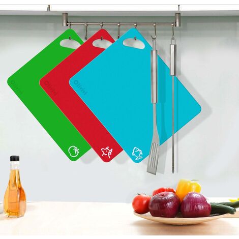 MINKUROW Set Di Taglieri Con Codice Colore Taglieri Da Cucina In Plastica  Antibatterica Senza Bpa Taglieri Per La Colazione Lavabili In Lavastoviglie