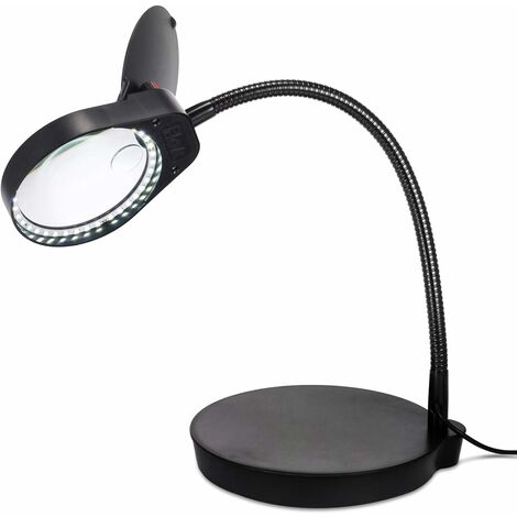 MINKUROW 2 In 1 Lente D'ingrandimento In Piedi 3x 10x Lente D'ingrandimento Da Lettura Con 38pcs Led Lente D'ingrandimento Illuminata Per Luce Diurna Luci Luminose Artigianato Industria Elettronica(Ne (1/5)