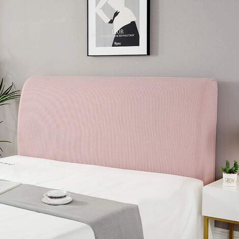 MINKUROW Fodera Per Testiera, Fodera Per Testiera, Fodera Per Testiera Trapuntata A Tinta Unita Antipolvere Fodera Per Testiera Elastica All-Inclusive Camera Da Letto Imitazione Cherry Blossom Powder 