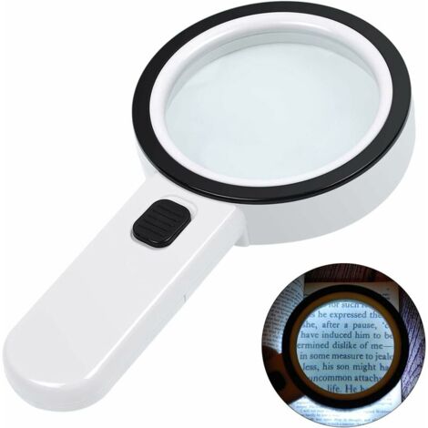 MINKUROW Lente D'ingrandimento Per Lettura Illuminata, Lente D'ingrandimento 30x Con Luce A 12 Led, Lente D'ingrandimento Portatile, Lente D'ingrandimento Illuminata Per Lettura, Gioielli, Anziani, Ip (1/5)