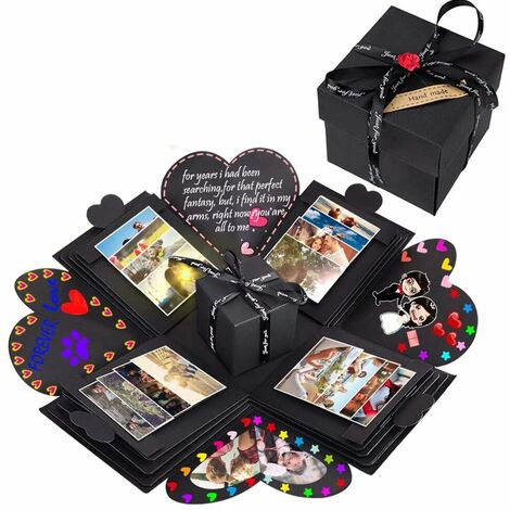 MINKUROW Scatola A Sorpresa, Album Fotografico Creativo Fatto A Mano Fai Da Te Album Di Esplosione Regalo Per Compleanno, Natale, Anniversario, San Valentino, Proposta, Matrimonio, Festa Della Mamma (1/5)