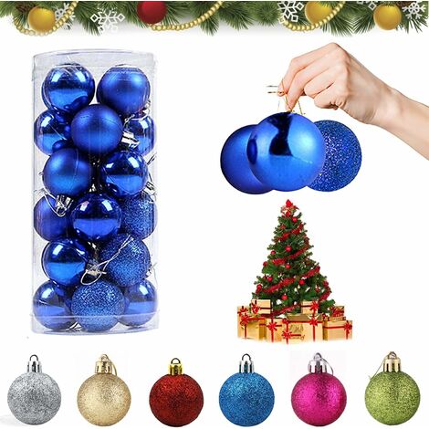 MINKUROW Palline Decorative Di Natale, 24 Pezzi Palline Per Albero Di Natale, Palline Di Natale Da 6 Cm, Palline Per Albero Di Natale, Ornamenti Di Palline Di Natale, Per Decorazione Da Appendere, Dec (1/5)