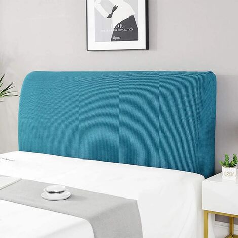 MINKUROW Copritestata/Copertura, Copritestata Tinta Unita Copriletto Trapuntato Copri Testata Elastico All-Inclusive Copri Testata Letto Imitazione Pietra Pullover Blu 180-200