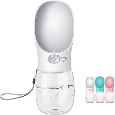 MINKUROW Borraccia Portatile Per Cani, Distributore D'acqua Antibatterico Per Animali Domestici Ciotola Da Viaggio A Prova Di Perdite Per Cani E Gatti, Bere All'aperto Per Animali Domestici (350ml, Bi (1/5)