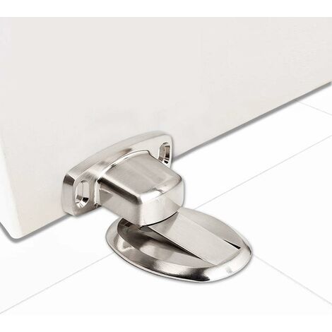 MINKUROW Fermaporta Per Porta Pesante Con Viti Autoadesive Nascoste Montate A Pavimento-Argento (1/5)