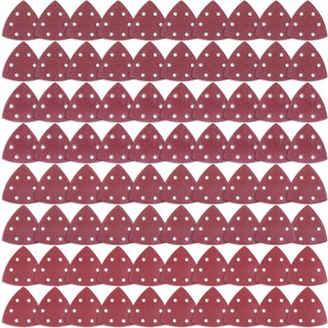 MINKUROW 80 Pezzi Carta Vetrata Triangolare Bcc 60/80/120/240 Carta Vetrata Per Levigatura E Lucidatura (1/5)