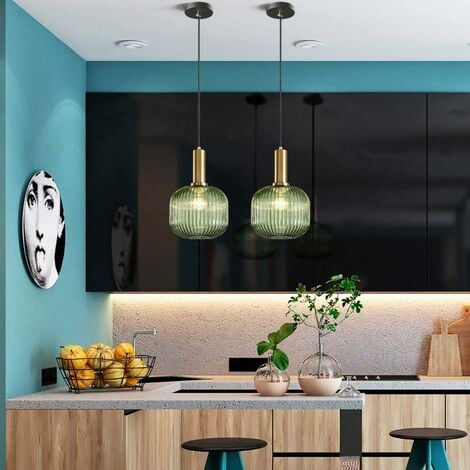 Lampadario cucina moderno vetro bianco E27 sospensione interno