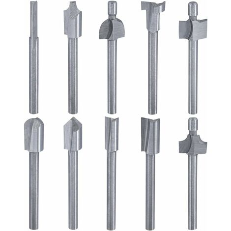 MINKUROW Router Bit Set, 3mm(1/8") Frese Rotanti Incisione Su Legno Per Incisione Fai-Da-Te Carpenteria Dremel Accessori Strumenti (1/4)