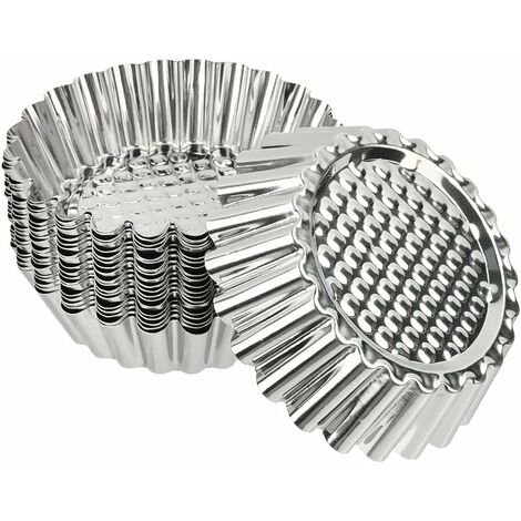 2 Mini Stampi Per Torte Rotondi In Acciaio Inox - 11 Cm Diametro, Fondo Removibile Antiaderente - 2