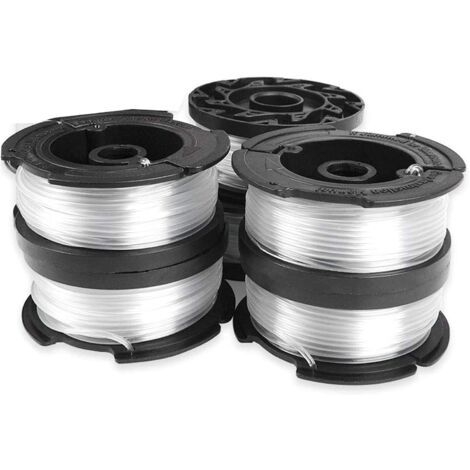 MINKUROW Black+Decker Bobine Reflex Bobina Decespugliatore Bobina Clear Reflex 6 Bobine 1 Copribobina 1 Molla (1/4)