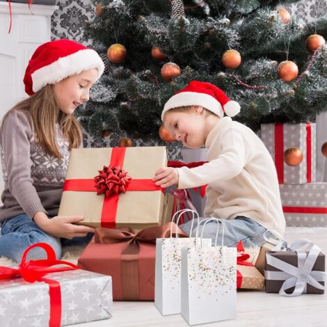 50 Pezzi Sacchetti Regalo di Carta,Bambini Borsa Regalo，Sacchetti Caramelle  Compleanno，in Feste per Bambini Feste di Compleanno,Matrimoni Feste,Natale