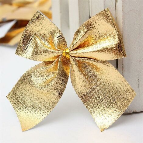 MINKUROW Piccoli Fiocchi Per Albero Di Natale/Fiocchi D'argento 24 Pezzi (Oro) (1/3)