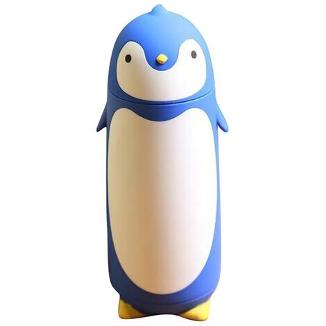 MINKUROW Penguin Thermos Sottovuoto In Acciaio Inox Tazza Da Viaggio Tazza Da Tè Bottiglia D'acqua Boccetta Da Caffè (Blu) (1/5)