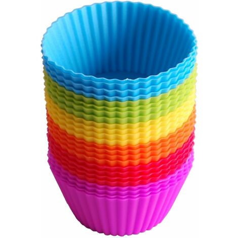 MINKUROW Stampi Per Dolci In Silicone. Per Muffin, Cupcakes E Cupcakes. Set Di 24 Stampini Riutilizzabili (1/5)