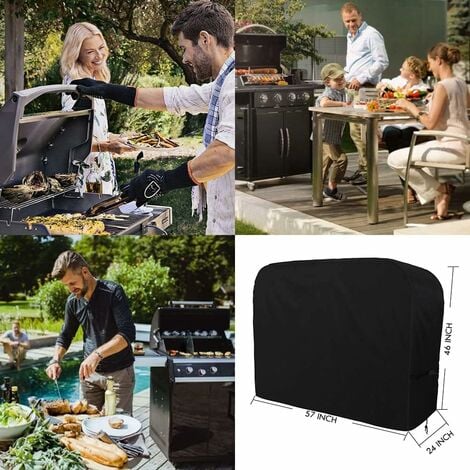 MINKUROW Copertura Per Barbecue, Copertura Per Griglia A Gas Resistente  Alla Polvere E Anti-Uv, Copertura Per Griglia Per Barbecue Antistrappo Con