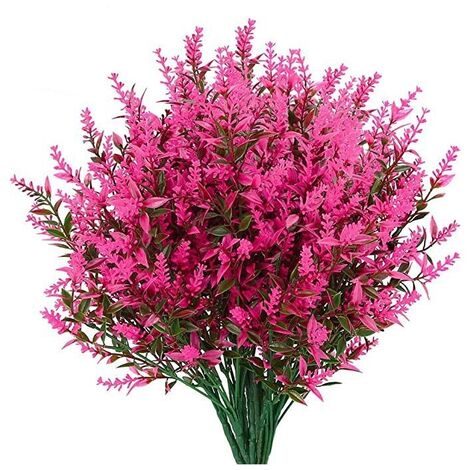 MINKUROW 10 Mazzi Di Fiori Artificiali Di Lavanda 10 Mazzi Di Fiori Artificiali Poster Da Gioco (Rosa)