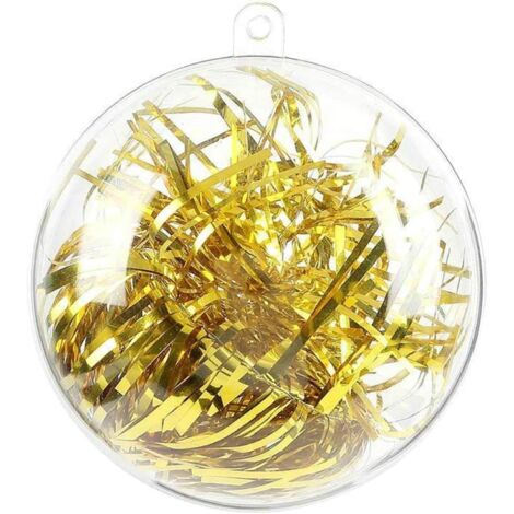 MINKUROW 20 Pz Palline Di Natale 8 Cm Palline Di Plastica Trasparenti Riempibili Decorazione Ideale Per Alberi Di Natale Pasqua Compleanno Matrimonio Ornamenti Decorativi Palla Da Bagno (1/5)
