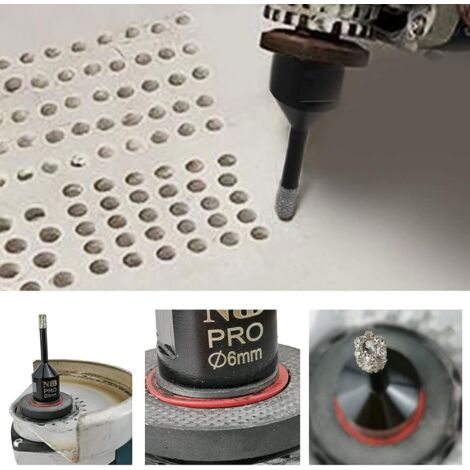 Kit Punte Diamantate Per Piastrelle - 8 Pezzi Da 6mm + 2 In Carburo, Per Forare Ceramica E Marmo - Foto 5