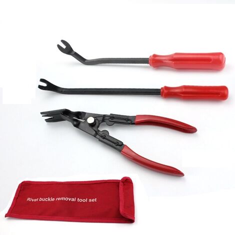 MINKUROW 3 Pezzi Unpick Pinze, Clip Per Portiera Dell'auto, Pinze Universali Kit Di Riparazione Per Strumenti Di Rifinitura Per Rivestimento Della Portiera Dell'auto E Cruscotto Del Pannello (1/5)