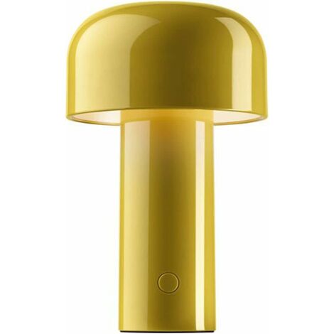 MINKUROW Lampada Da Tavolo Portatile A Led Con Sensore Touch, Faretto In Acrilico 3 Livelli Di Luminosità Design Fungo Fungo, Per Camera Da Letto Camera Da Letto Bar Cafe Giallo (1/5)