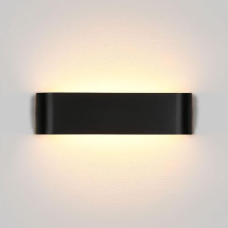 MINKUROW Lampada Da Parete Per Interni A Led 12w Bianco Caldo 3000k Lampada Da Parete In Alluminio Illuminazione Da Parete Moderna Ip44 Lampada Decorativa Da Parete Per Soggiorno Camera Da Letto Scale (1/5)