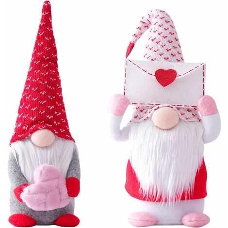 MINKUROW 2 Pezzi Dwarf Peluche Decorazione Bambola Per San Valentino Confezione  Regalo Love No Face Nano
