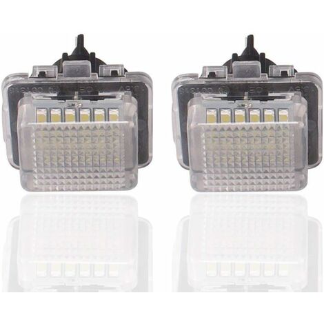 MINKUROW Luce Targa 24-3528-Smd Gruppo Lampada Per Ces Classe Cl Senza Errori 3w 18 Led Bianco Targa Confezione Da 2 (1/5)