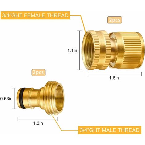 Minkurow Connettore Rubinetto Pollici Kit Connettore Tubo Da Giardino Connettore Tubo Da