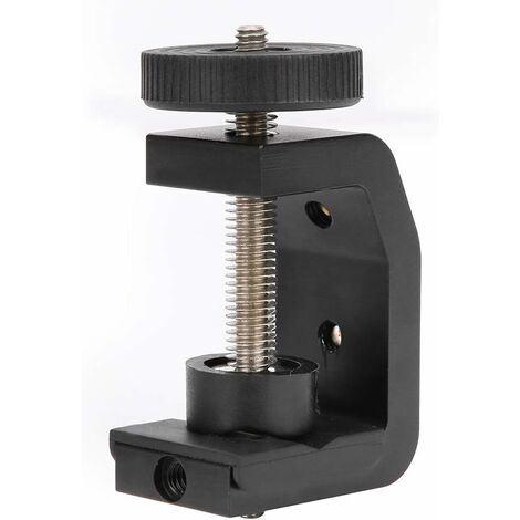 MINKUROW Staffa Di Montaggio A C, Staffa Di Montaggio A Morsetto Di Tipo C Multifunzione, Filettatura Da 1/4" E 3/8" Per Accessori Portalampada (1/5)
