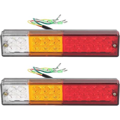 2x 12/24V LED Luci Ingombro Fanali Posteriori 3 Funzioni Camion