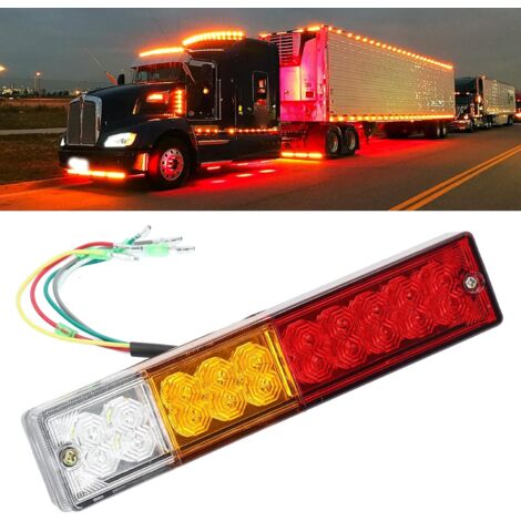 Accessori Autotrasporto 2 Luci Di Posizione Laterali Per Camion - Rosse, 12V/24V, Per Rimorchi E Furgoni Sicurezza Stradale