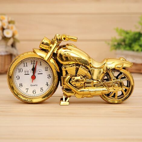 MINKUROW Sveglia A Forma Di Moto Retrò Creativa Per La Casa E L'ufficio Sveglia Per Moto Vintage (Oro) (1/5)